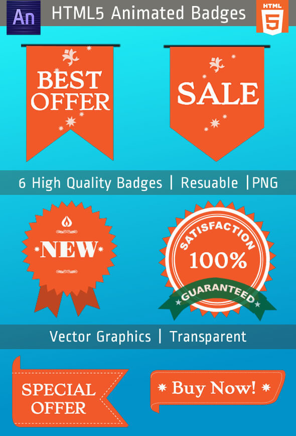CodeCanyon Animated HTML5 Badges & Labels 10730340 CodeCanyon Animated HTML5 Badges & Labels 10730340