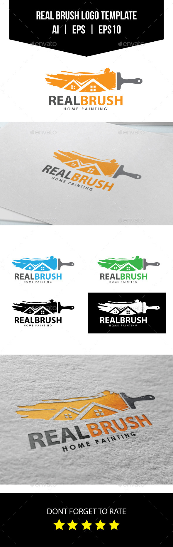 GraphicRiver Real Brush Logo Template 10730469 GraphicRiver Real Brush Logo Template 10730469