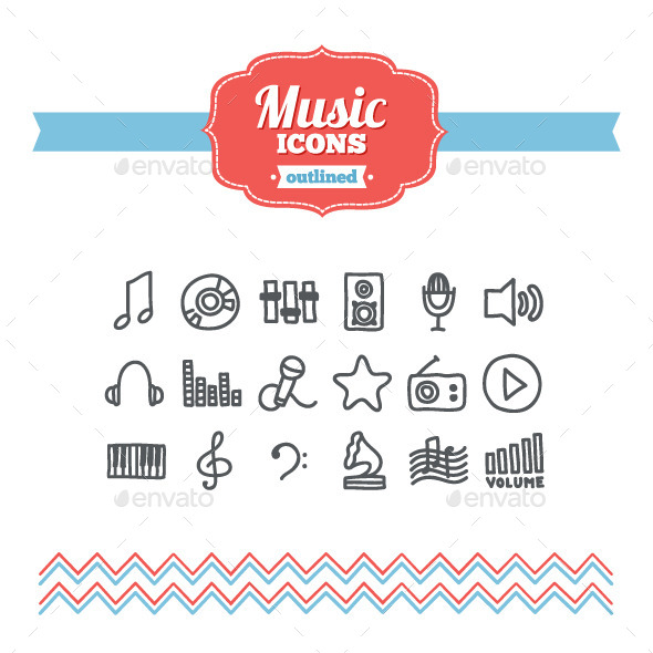 GraphicRiver Hand Drawn Music Icons 10733530 GraphicRiver Hand Drawn Music Icons 10733530