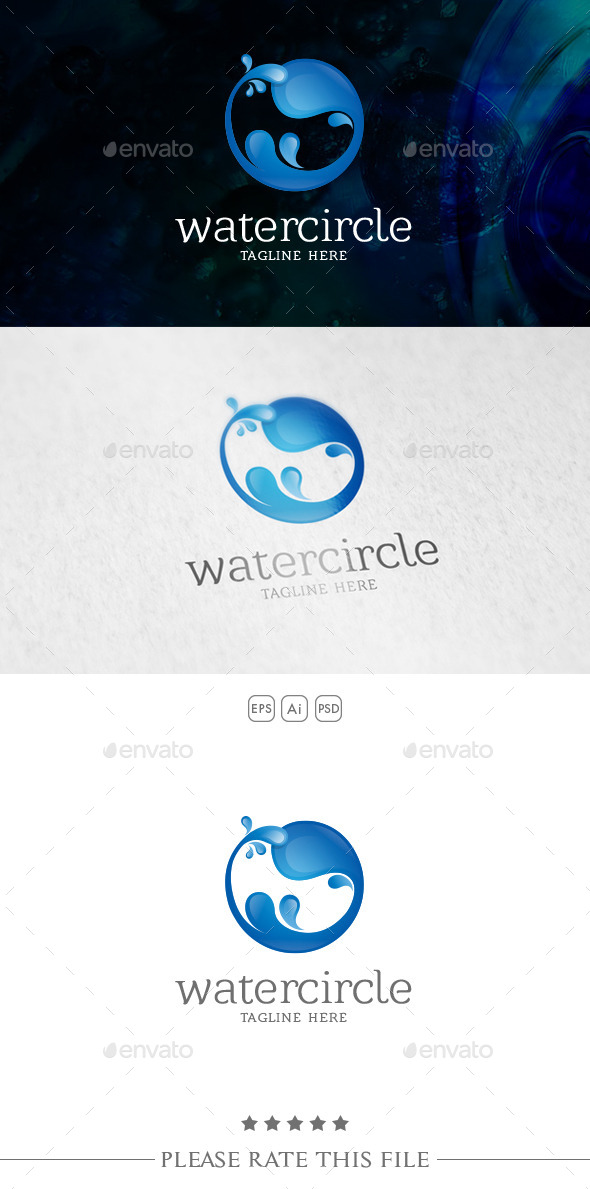 GraphicRiver Water Logo 10733909 GraphicRiver Water Logo 10733909