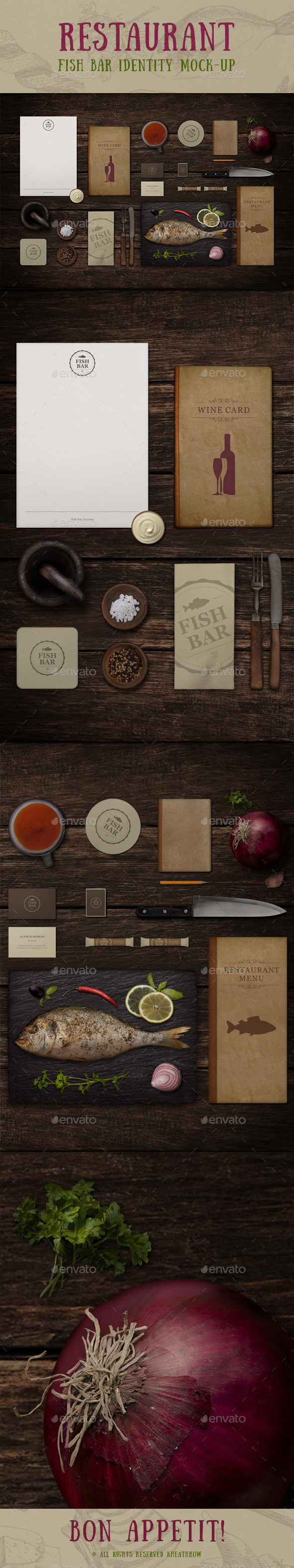 GraphicRiver Restaurant Fish Bar Identity Mock-up 10734264 GraphicRiver Restaurant Fish Bar Identity Mock-up 10734264