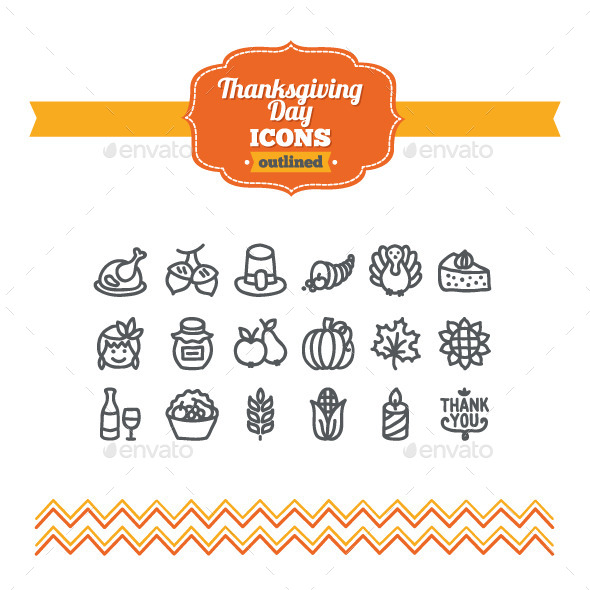 GraphicRiver Hand Drawn Thanksgiving Day Icons 10734525 GraphicRiver Hand Drawn Thanksgiving Day Icons 10734525