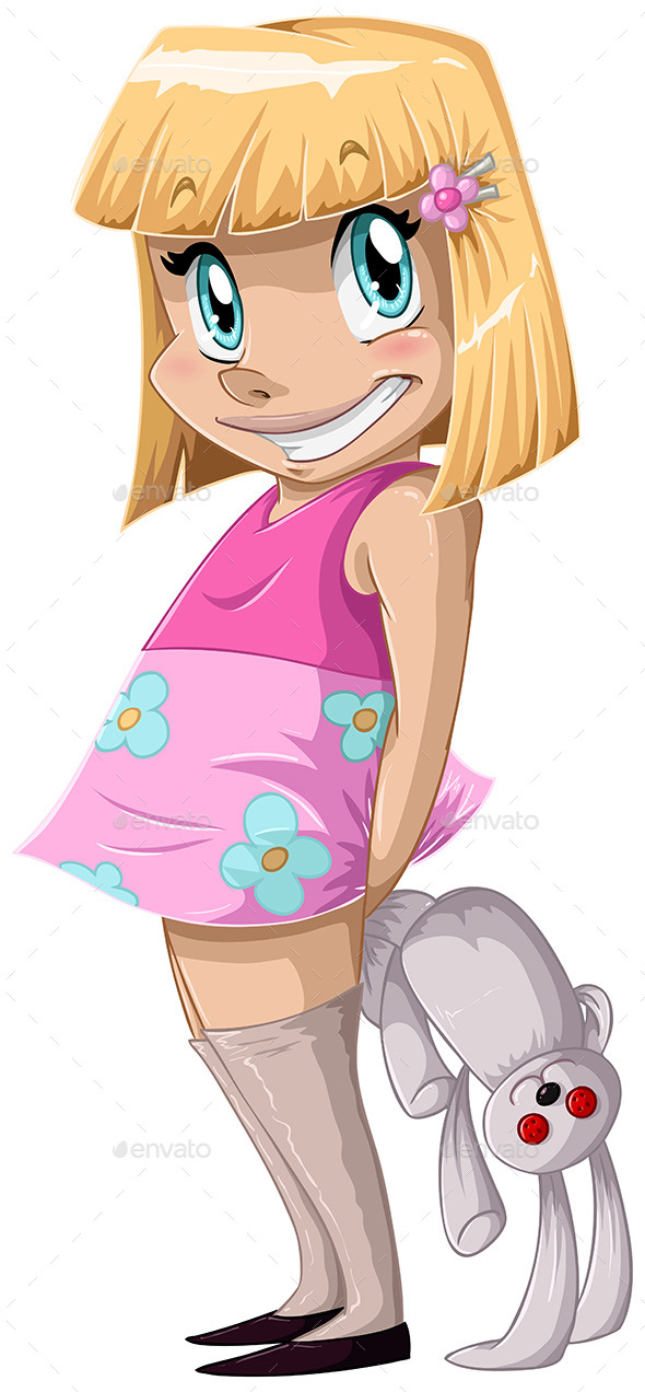 GraphicRiver Little Girl With Rabbit Doll 10734552 GraphicRiver Little Girl With Rabbit Doll 10734552