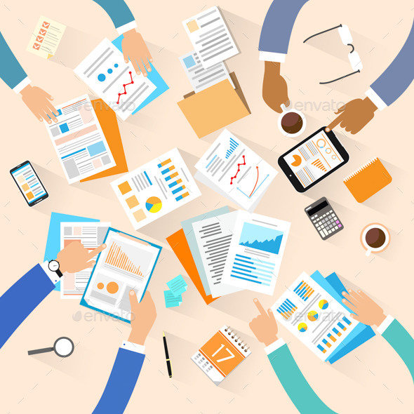 GraphicRiver Business People Workplace Office Desk Above View 10734561 GraphicRiver Business People Workplace Office Desk Above View 10734561