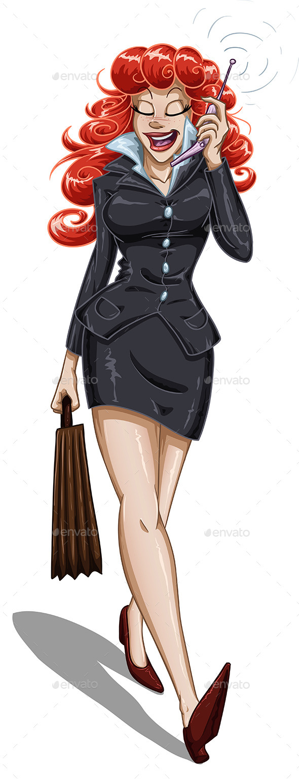 GraphicRiver Business Woman Walks and Talks on Cellphone 10734572 GraphicRiver Business Woman Walks and Talks on Cellphone 10734572
