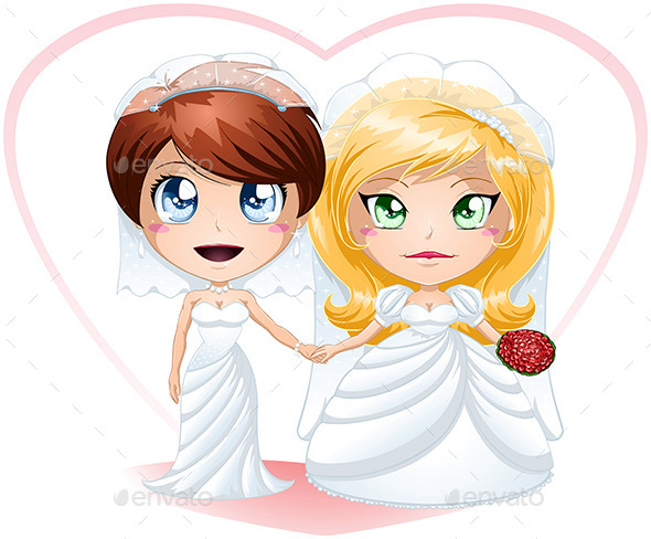 GraphicRiver Lesbian Brides In Dresses Getting Married 10735435 GraphicRiver Lesbian Brides In Dresses Getting Married 10735435