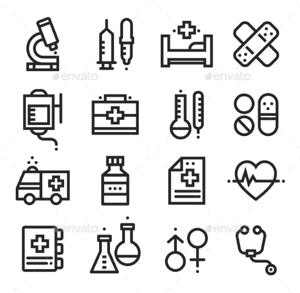 GraphicRiver Science and Medical Icons Stock Vector 10736023 GraphicRiver Science and Medical Icons Stock Vector 10736023