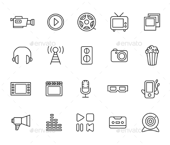 GraphicRiver Movie Icon Set 10736024 GraphicRiver Movie Icon Set 10736024