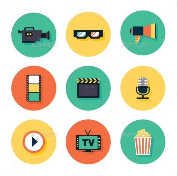 GraphicRiver Movie Icon Set 10736028 GraphicRiver Movie Icon Set 10736028