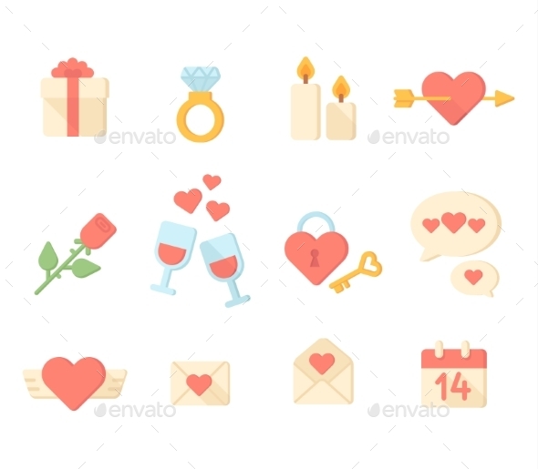 GraphicRiver Valentine Day Icons Elements Collection Vector Il 10736063 GraphicRiver Valentine Day Icons Elements Collection Vector Il 10736063