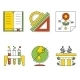 Vector Education and Science Concept. Flat Design.