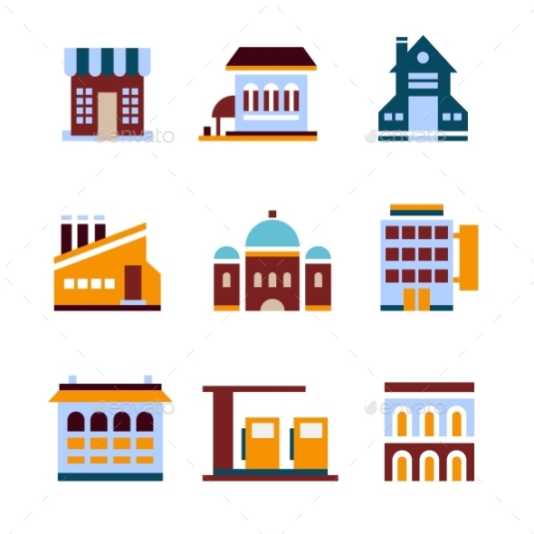 GraphicRiver Building Icon Set Abstract Architecture 10736161 GraphicRiver Building Icon Set Abstract Architecture 10736161