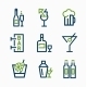 Different Kind of Drink Icons Vector Icon Set