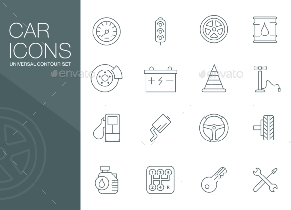 GraphicRiver Auto Mechanic Related Icons Silhouettes 10736293 GraphicRiver Auto Mechanic Related Icons Silhouettes 10736293