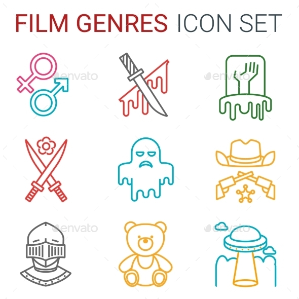 GraphicRiver Flat Line Icons Set of Professional Film Productio 10736416 GraphicRiver Flat Line Icons Set of Professional Film Productio 10736416