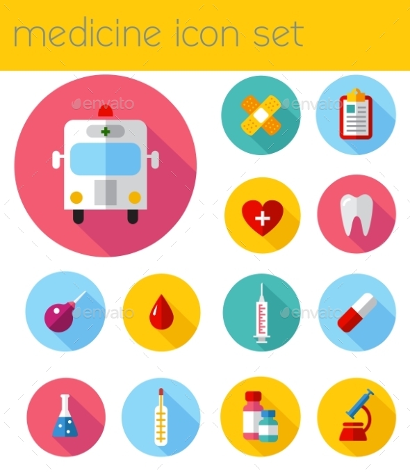 GraphicRiver Flat Health Care and Medical Research Icon Set 10736771 GraphicRiver Flat Health Care and Medical Research Icon Set 10736771