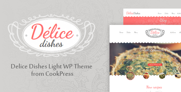 Delice Dishes Light WP Cook Theme * by CookPress