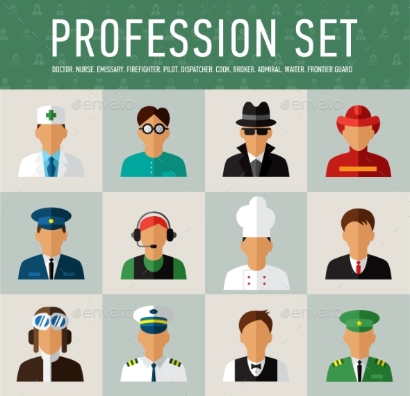 GraphicRiver Different People Professions Characters Set 10737078 GraphicRiver Different People Professions Characters Set 10737078
