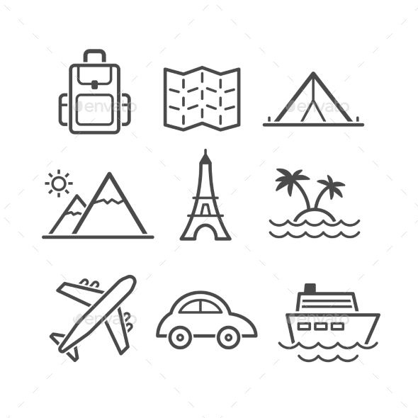 GraphicRiver Travel and Tourism Icon Set 10737386 GraphicRiver Travel and Tourism Icon Set 10737386