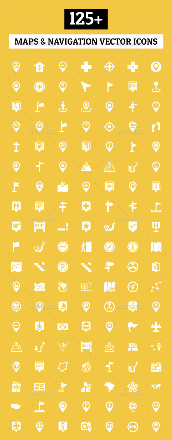 GraphicRiver 125& Maps and Navigation Vector Icon 10738002 GraphicRiver 125& Maps and Navigation Vector Icon 10738002