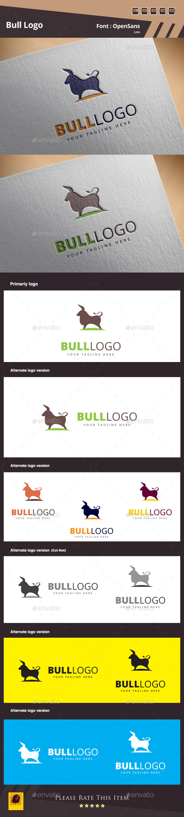 GraphicRiver Bull Logo Template 10738284 GraphicRiver Bull Logo Template 10738284
