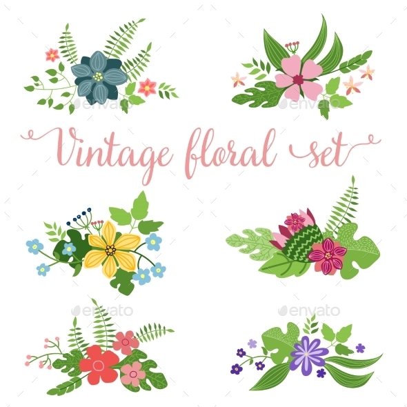 GraphicRiver Flowers Vector Design Set of Floral Icon 10738454 GraphicRiver Flowers Vector Design Set of Floral Icon 10738454