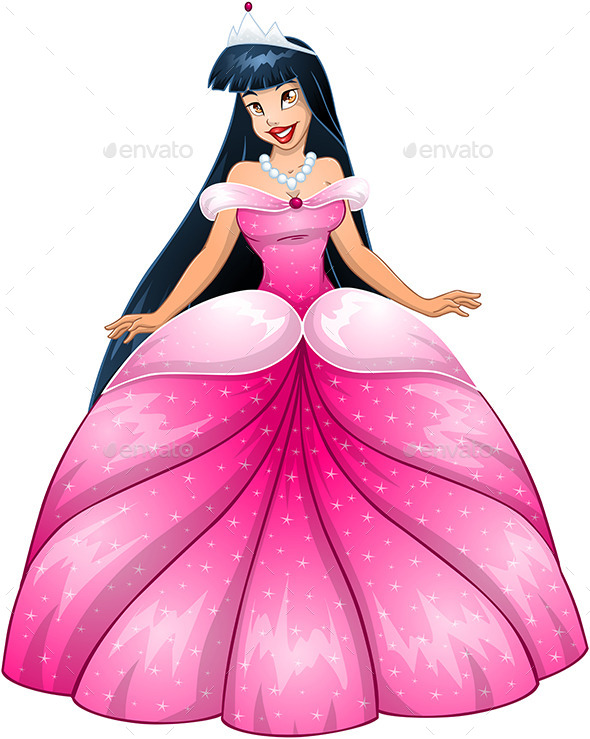 Asian Princess in Pink Dress (People)