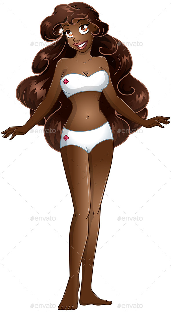 African Woman in Underwear (People)