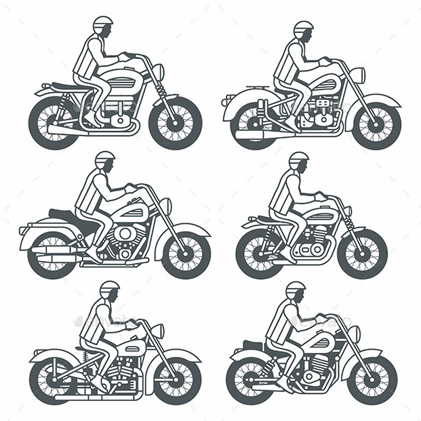 Motorcycle Icons Set