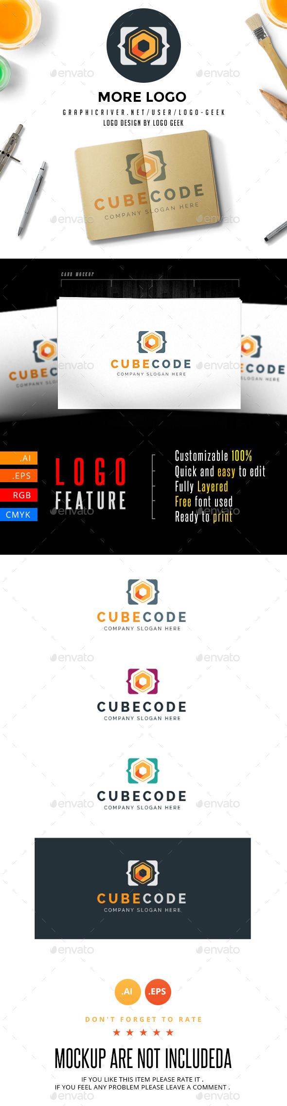 GraphicRiver Cube Code Logo 10741515 GraphicRiver Cube Code Logo 10741515