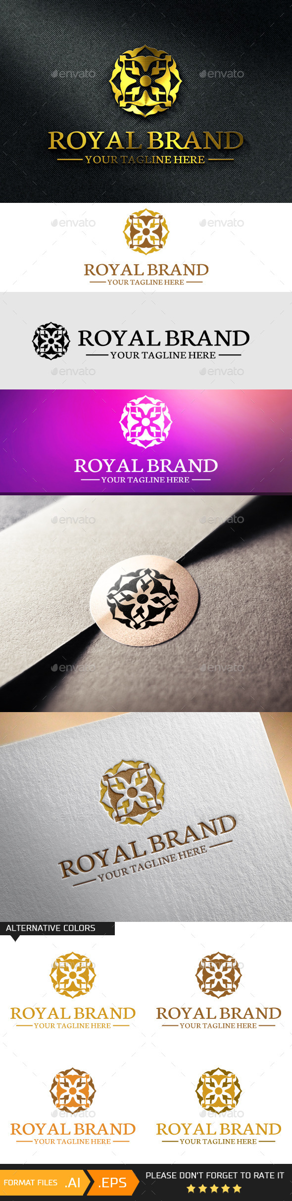 GraphicRiver Royal Brand Logo Template 10741540 GraphicRiver Royal Brand Logo Template 10741540