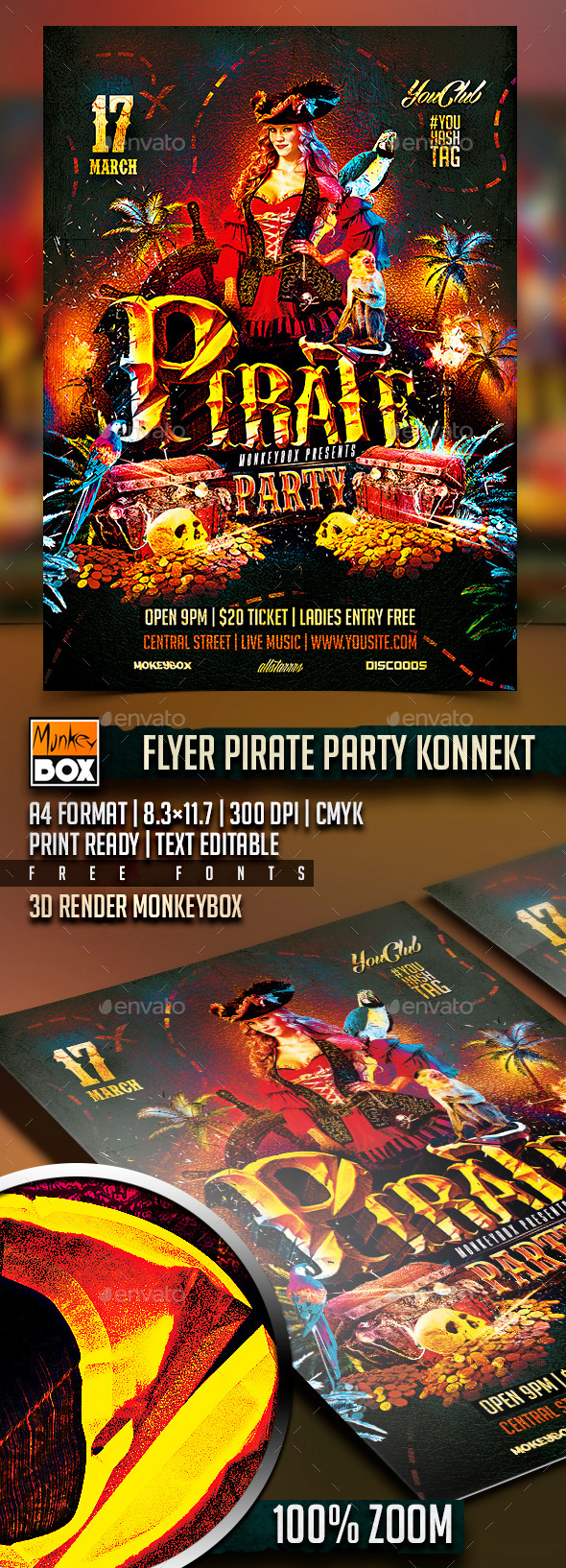 GraphicRiver Flyer Pirate Party Konnekt 10673862 GraphicRiver Flyer Pirate Party Konnekt 10673862