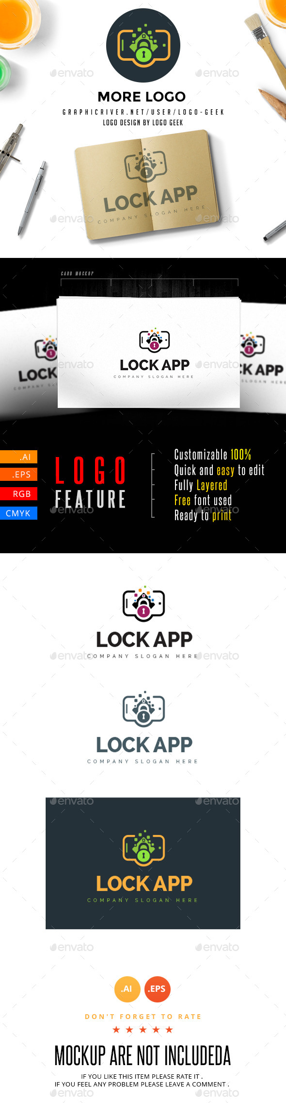 GraphicRiver Lock App 10743032 GraphicRiver Lock App 10743032