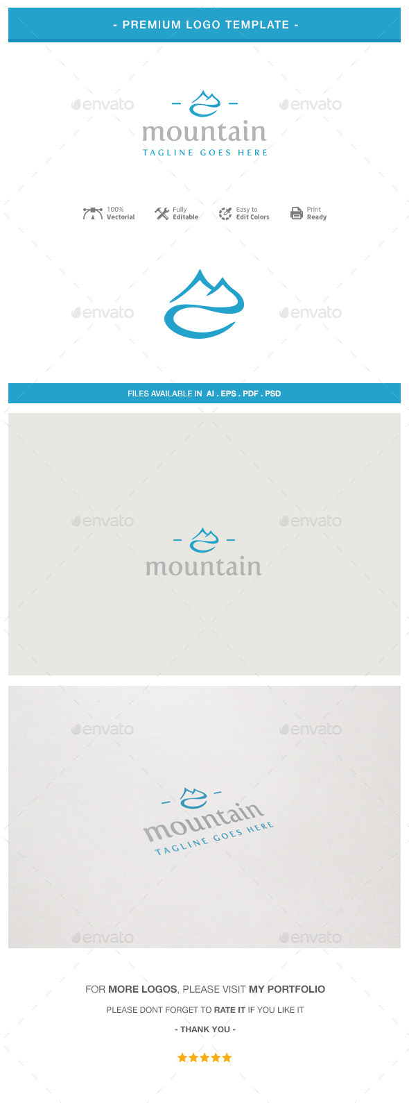 GraphicRiver Mountain Logo Template 10747136 GraphicRiver Mountain Logo Template 10747136