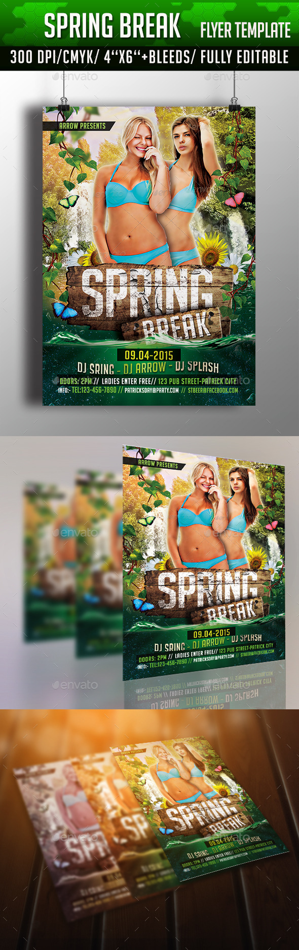 Spring Break Flyer Template