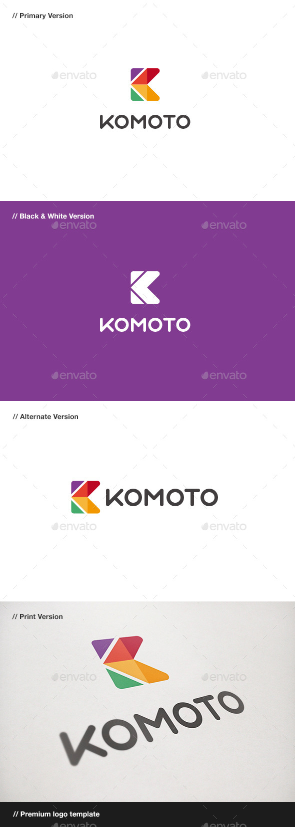 GraphicRiver Komoto Abstract Letter K Logo 10747995 GraphicRiver Komoto Abstract Letter K Logo 10747995