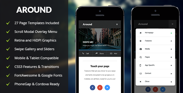 Around | Mobile & Tablet Responsive Template