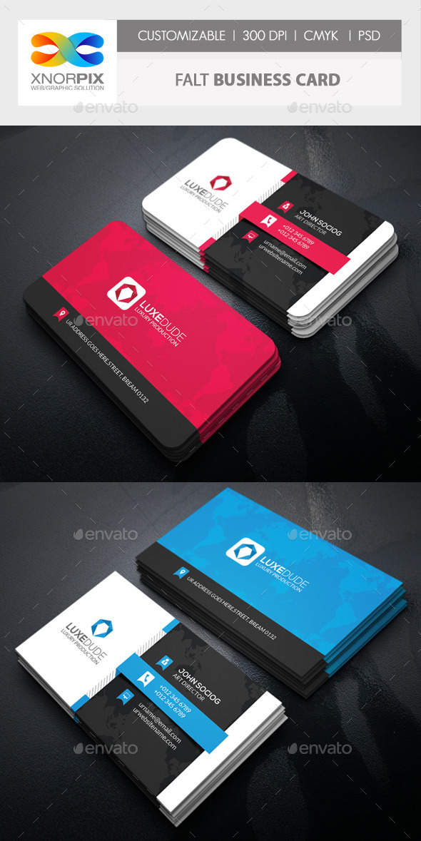 GraphicRiver Flat Business Card 10748365 GraphicRiver Flat Business Card 10748365