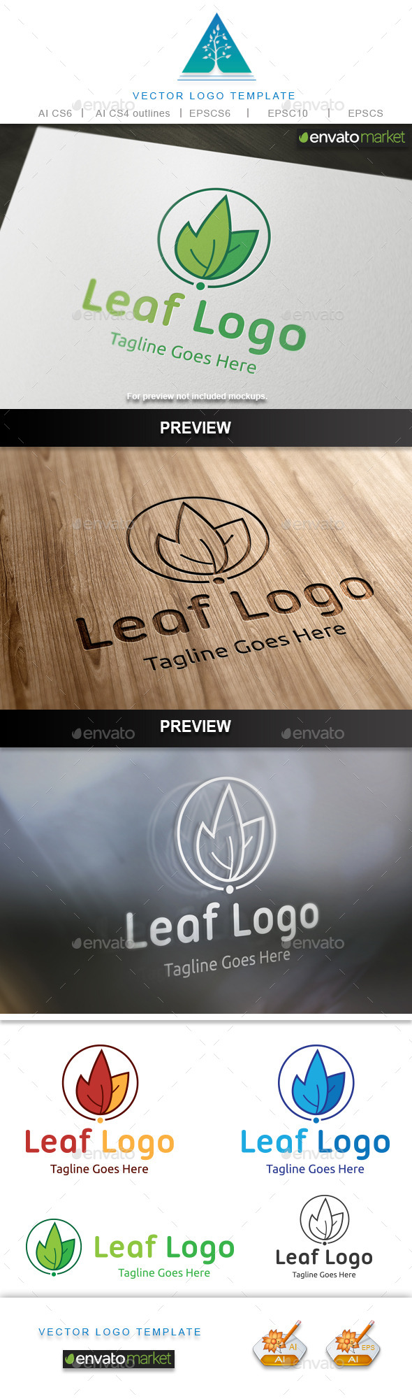 GraphicRiver Leaf Logo 10748472 GraphicRiver Leaf Logo 10748472