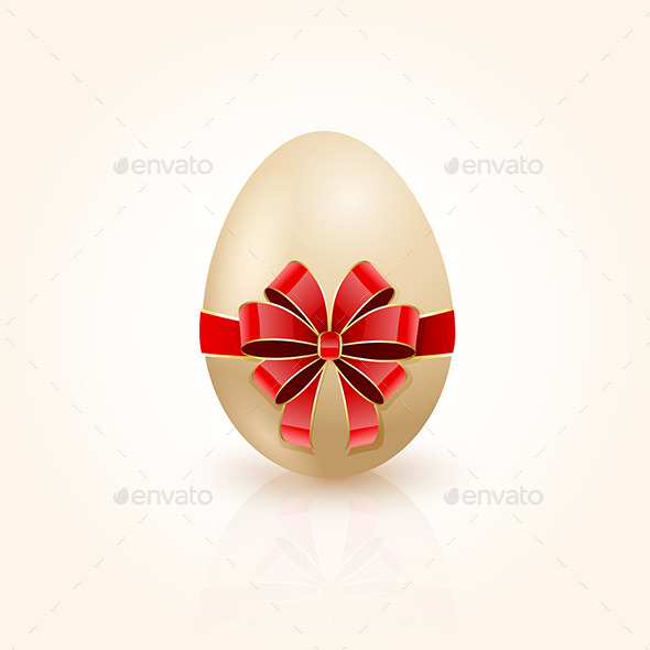 GraphicRiver Red Bow on Easter Egg 10750280 GraphicRiver Red Bow on Easter Egg 10750280