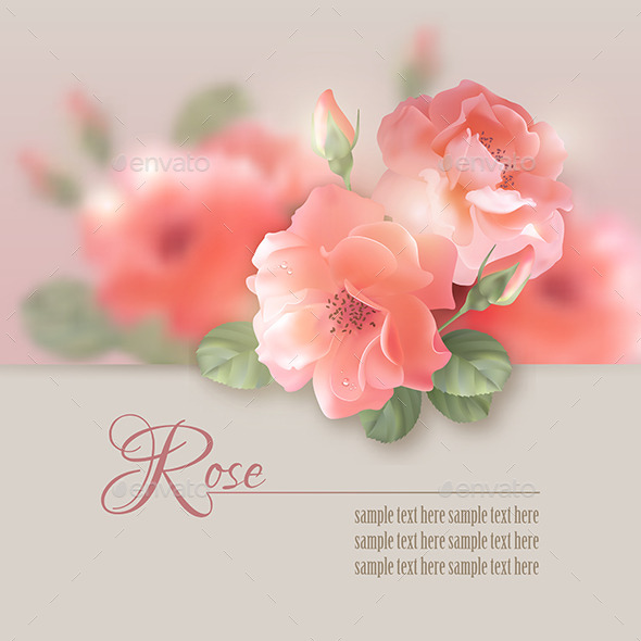 GraphicRiver Card with Flowers 10750611 GraphicRiver Card with Flowers 10750611