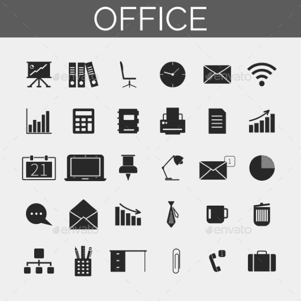 GraphicRiver Office Icons Set 10750761 GraphicRiver Office Icons Set 10750761