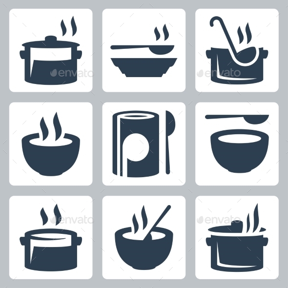 GraphicRiver Soup Related Icon Set 10750773 GraphicRiver Soup Related Icon Set 10750773