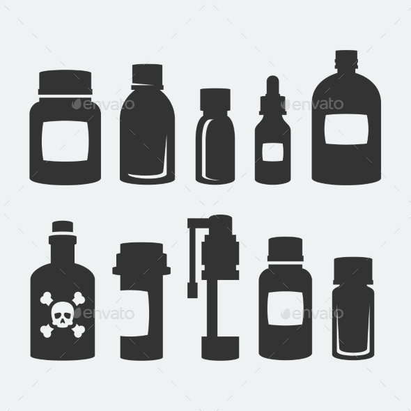 GraphicRiver Medicine Bottles Icons Set 10750968 GraphicRiver Medicine Bottles Icons Set 10750968