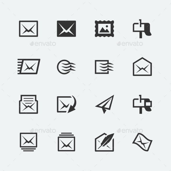 GraphicRiver Post and Mail Related Icons 10750989 GraphicRiver Post and Mail Related Icons 10750989