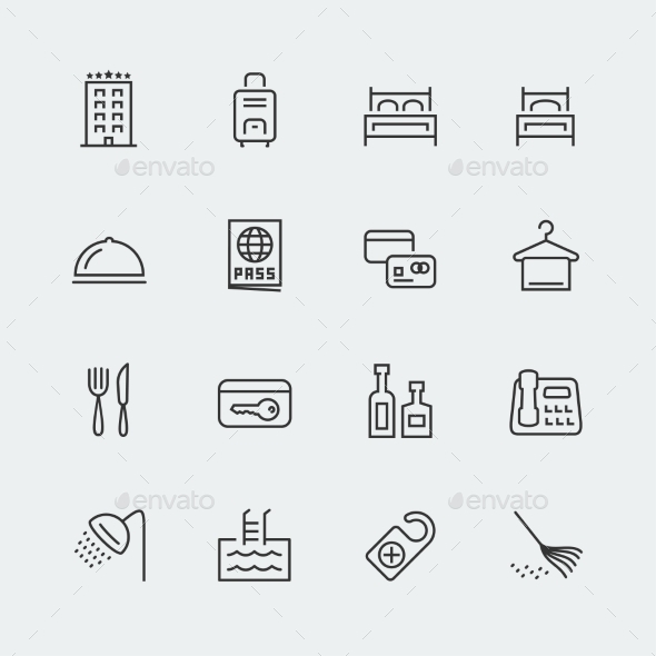GraphicRiver Hotel Icons 10752038 GraphicRiver Hotel Icons 10752038