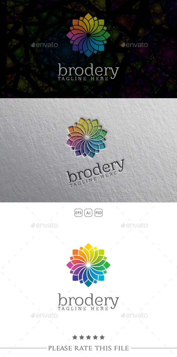 GraphicRiver Colored Flower Logo 10752532 GraphicRiver Colored Flower Logo 10752532