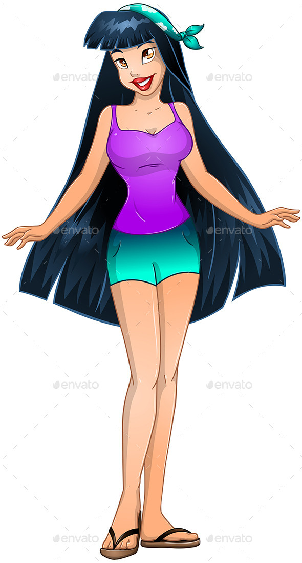 GraphicRiver Asian Girl In Tanktop 10753049 GraphicRiver Asian Girl In Tanktop 10753049