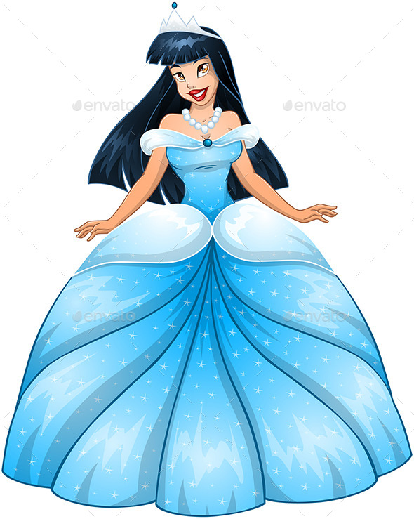 Asian Princess in Blue Dress (People)