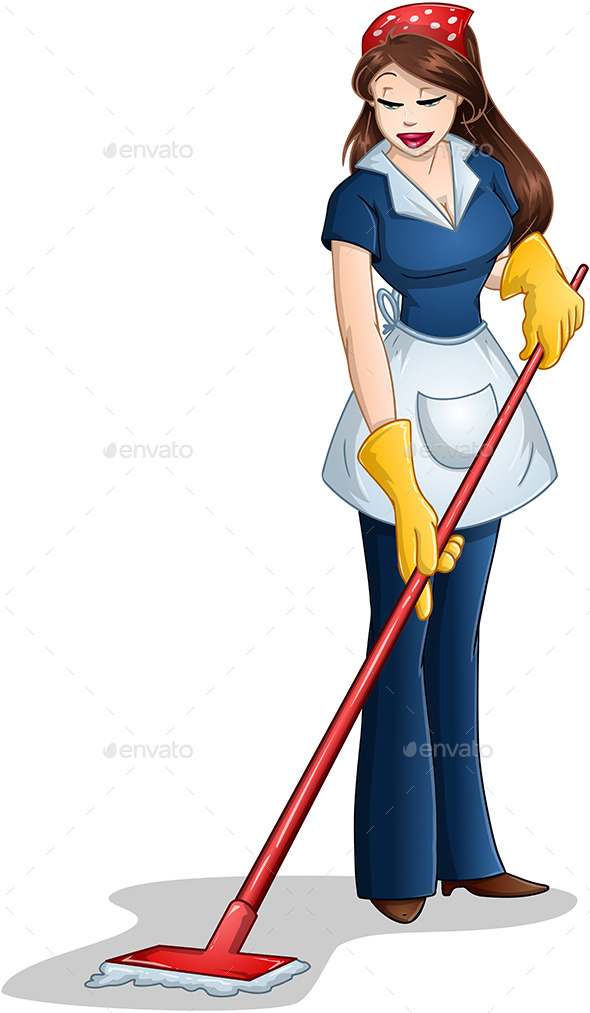 GraphicRiver Woman Cleaning with Mop for Passover 10753102 GraphicRiver Woman Cleaning with Mop for Passover 10753102